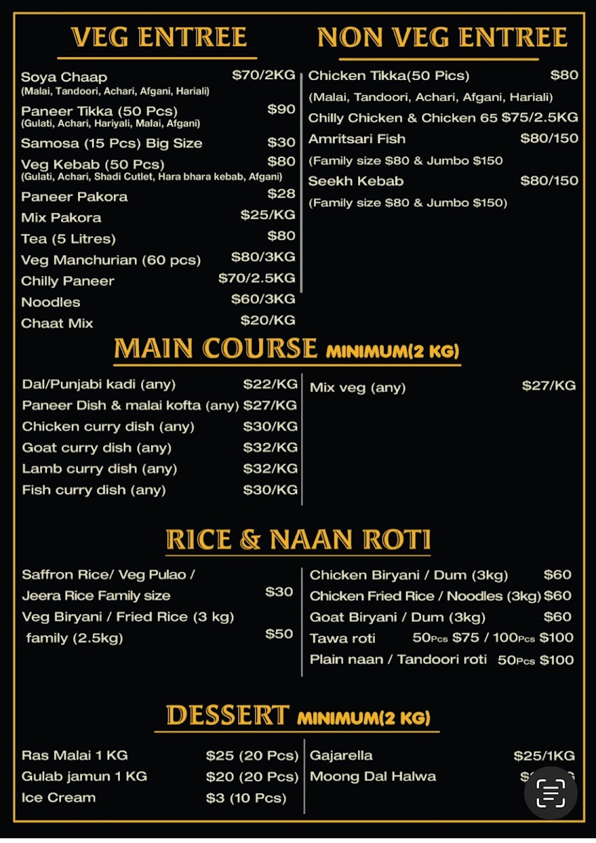 Menu Amrin And Bros Indian Restaurant & Bar-4